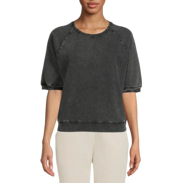 Time And Tru Women's Puff Sleeve Sweatshirt | Walmart (US)