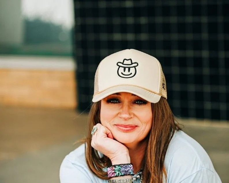 Happy Cowboy Trucker Hat Trendy Trucker Hat Trucker Hat for Women Bachelorette Trucker Hat Summer... | Etsy (US)