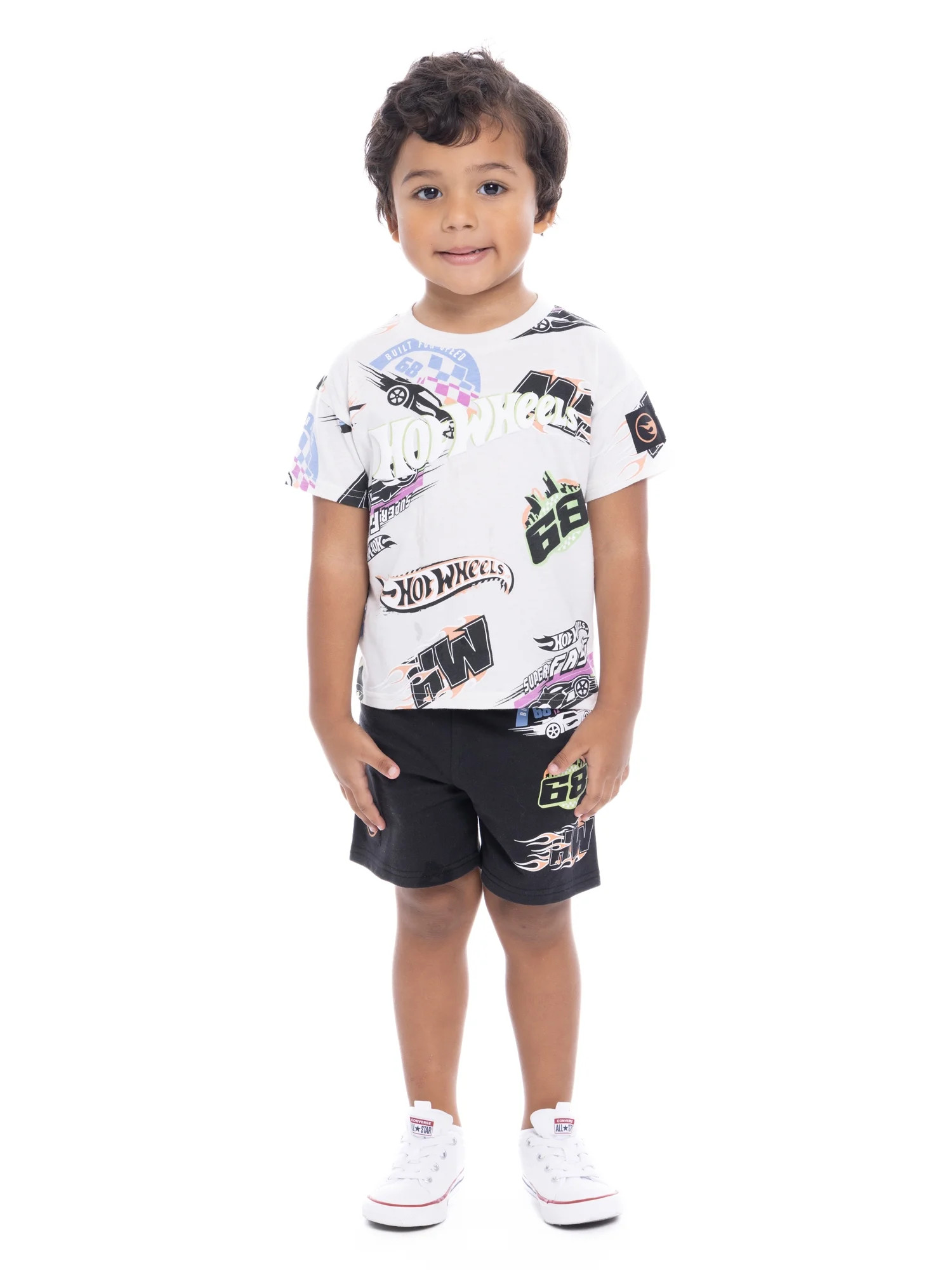 Hot Wheels Toddler Graphic Tee and Shorts Set, 2-Piece, Sizes 12M-5T | Walmart (US)