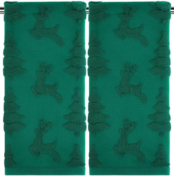 Christmas Kitchen Dish Towels 13.7x29.5 Kitchen Dish Cloths Bathroom Hand Towels Decorative Dryin... | Amazon (US)