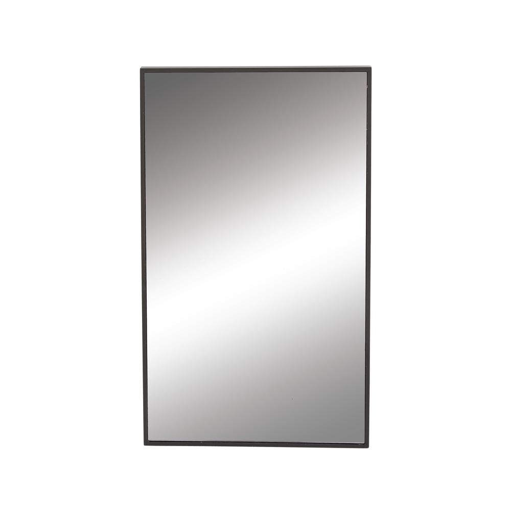 LITTON LANE Medium Rectangle Black Modern Mirror (32 in. H x 18 in. W)-60151 - The Home Depot | The Home Depot