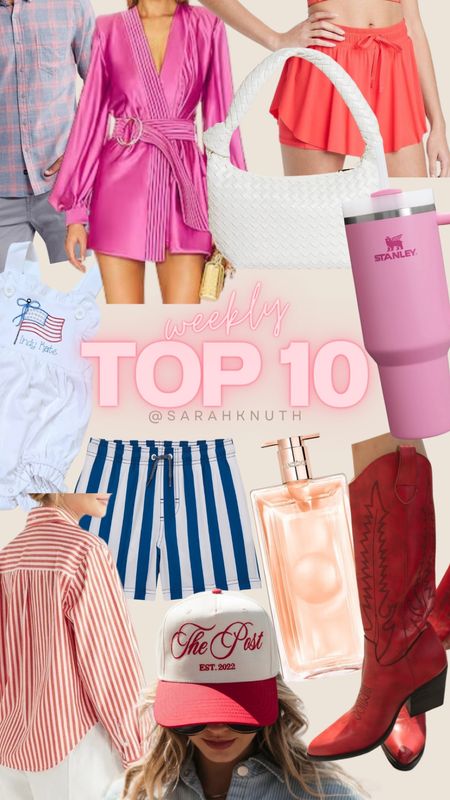 Weekly round up, top ten, 4th of July outfit, wedding guest dress, cocktail dress, trending bags, red cowboy boots, men’s fashion, date night outfit, Target style

#LTKShoeCrush #LTKFindsUnder50 #LTKGiftGuide