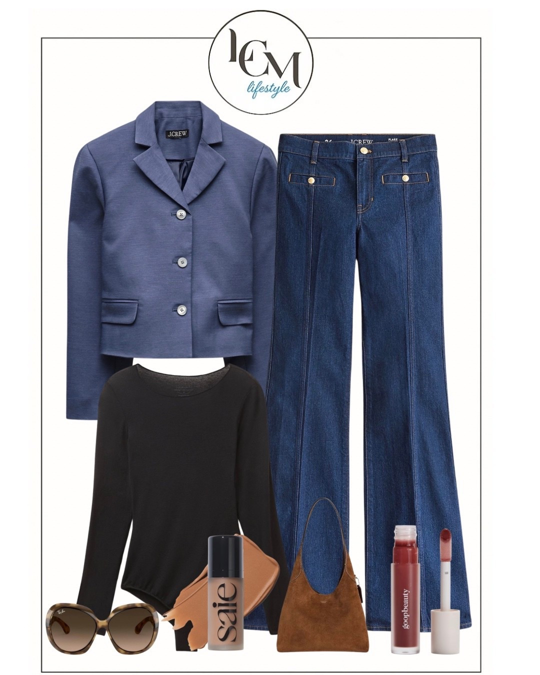 Great for travel, work or whatever comes your way in mom life! Rich beauty shades compliment this easy + chic outfit, including this linen blend jacket that is a year ‘round style star... #jeans #linenjacket #lcmlifestyle 

#LTKBeauty #LTKmomlife #LTKTravel
