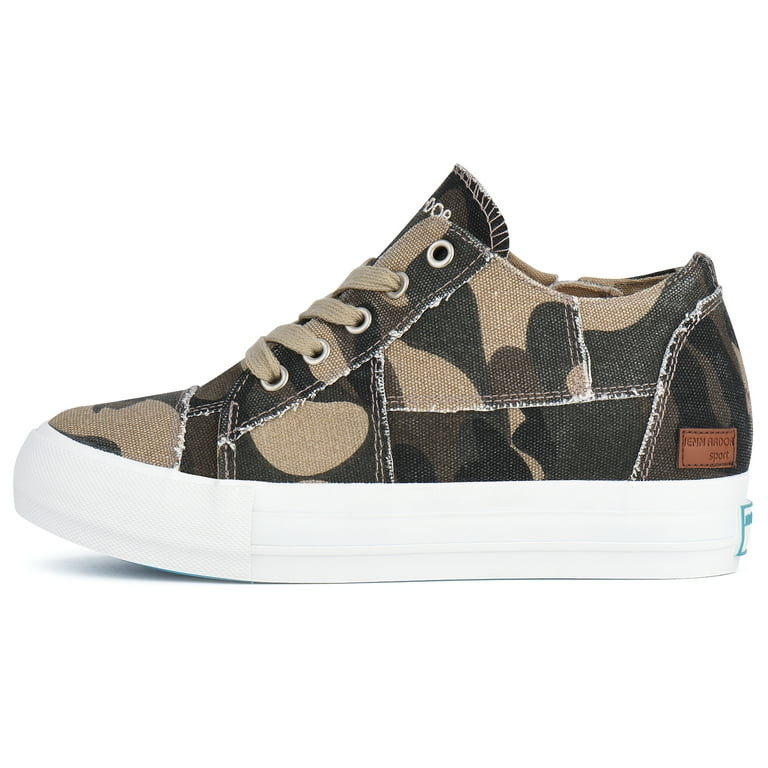 JENN ARDOR Women Sneakers Low Top Slip On Lace up Shoes Platform Wedge Sneakers Fashion Zipper De... | Walmart (US)