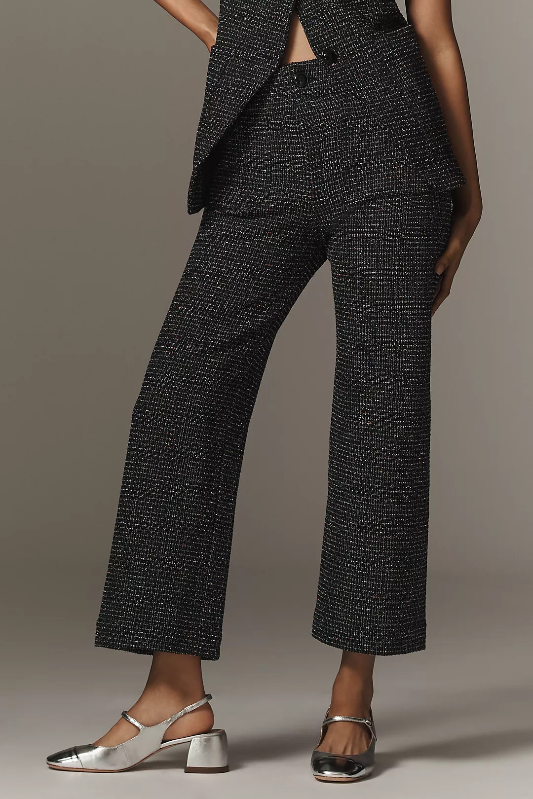 The Colette Cropped Wide-Leg Pants by Maeve: Merrick White Tweed Edition | Anthropologie (US)