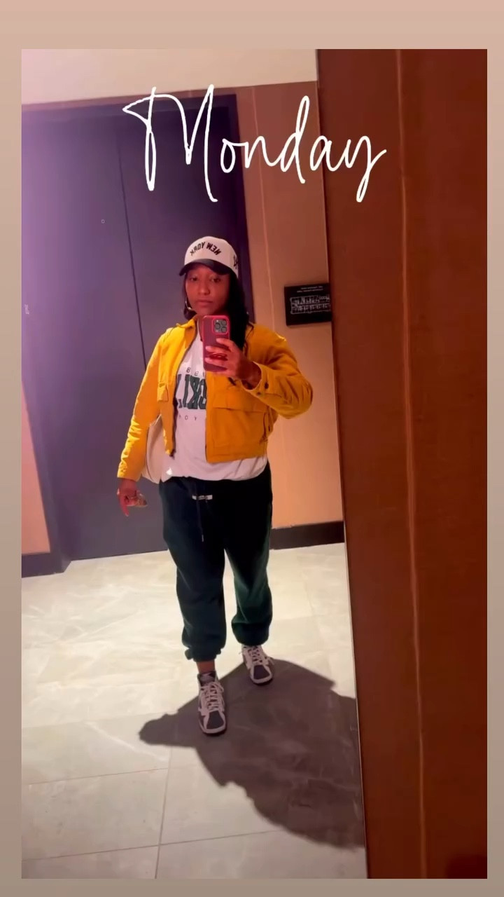 Casual Errand days! Be relaxed with some swag …. This Timberland jacket keeps me warm on the chilly 🥶 days and top and joggers from SHEIN  

#LTKActive #LTKStyleTip
