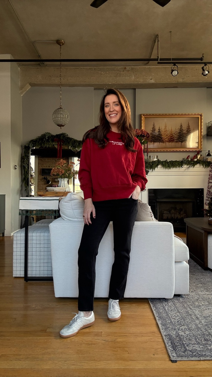 Everything 25-50% off at Abercrombie + 15% off with code CYBERAF!!! Love this embroidered Manifesting a Nap sweatshirt. I did my pre pregnancy size in the maternity jeans (25) and they fit perfect + some room to grow. Wearing the S/M In the sweatshirt, 

#LTKSaleAlert