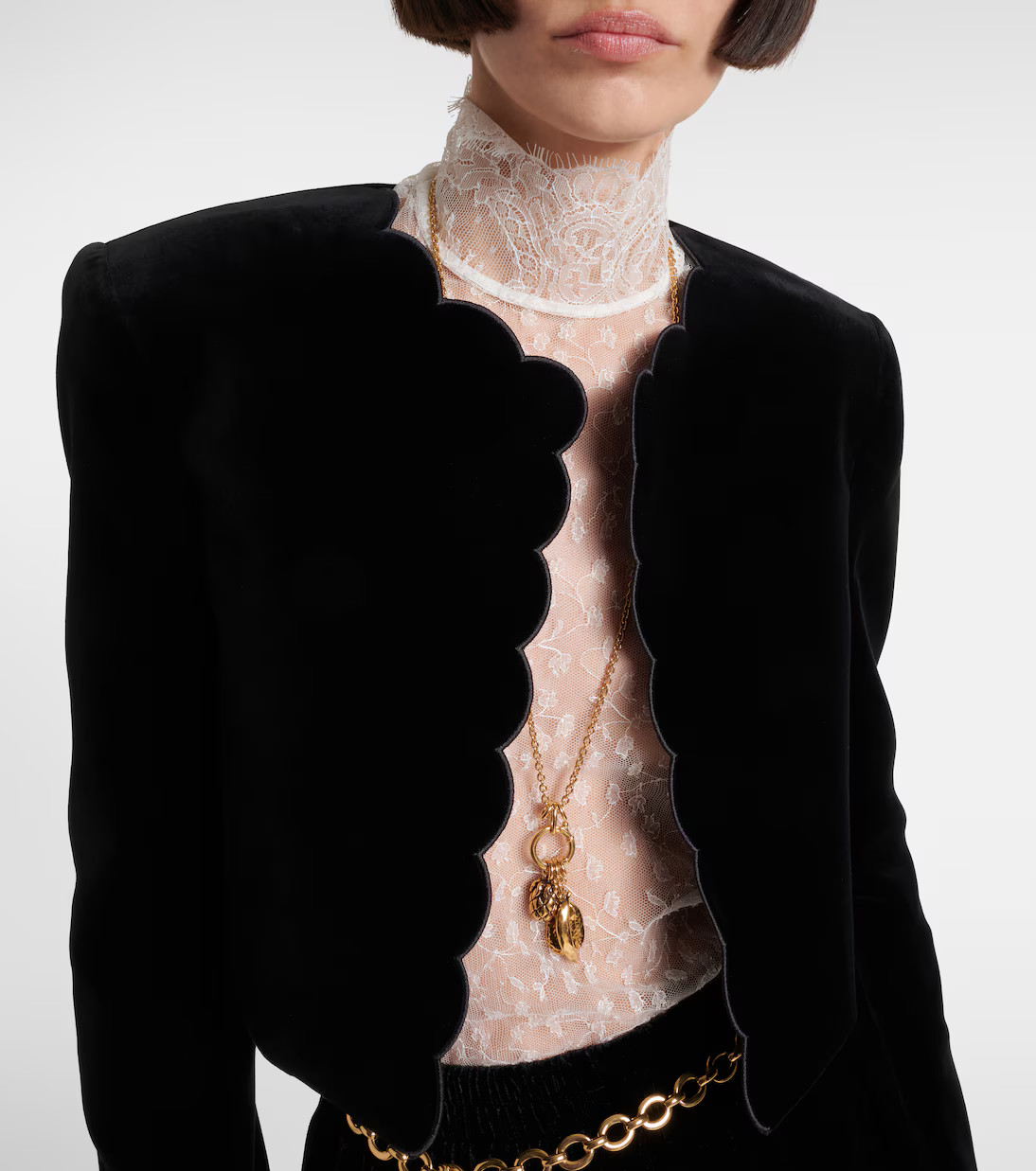 Spencer scalloped cotton velvet jacket | Mytheresa (US/CA)