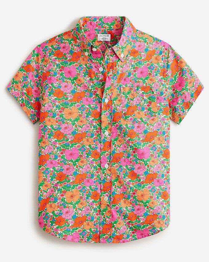 Boys' short-sleeve button-up shirt in Liberty® fabrics | J.Crew US