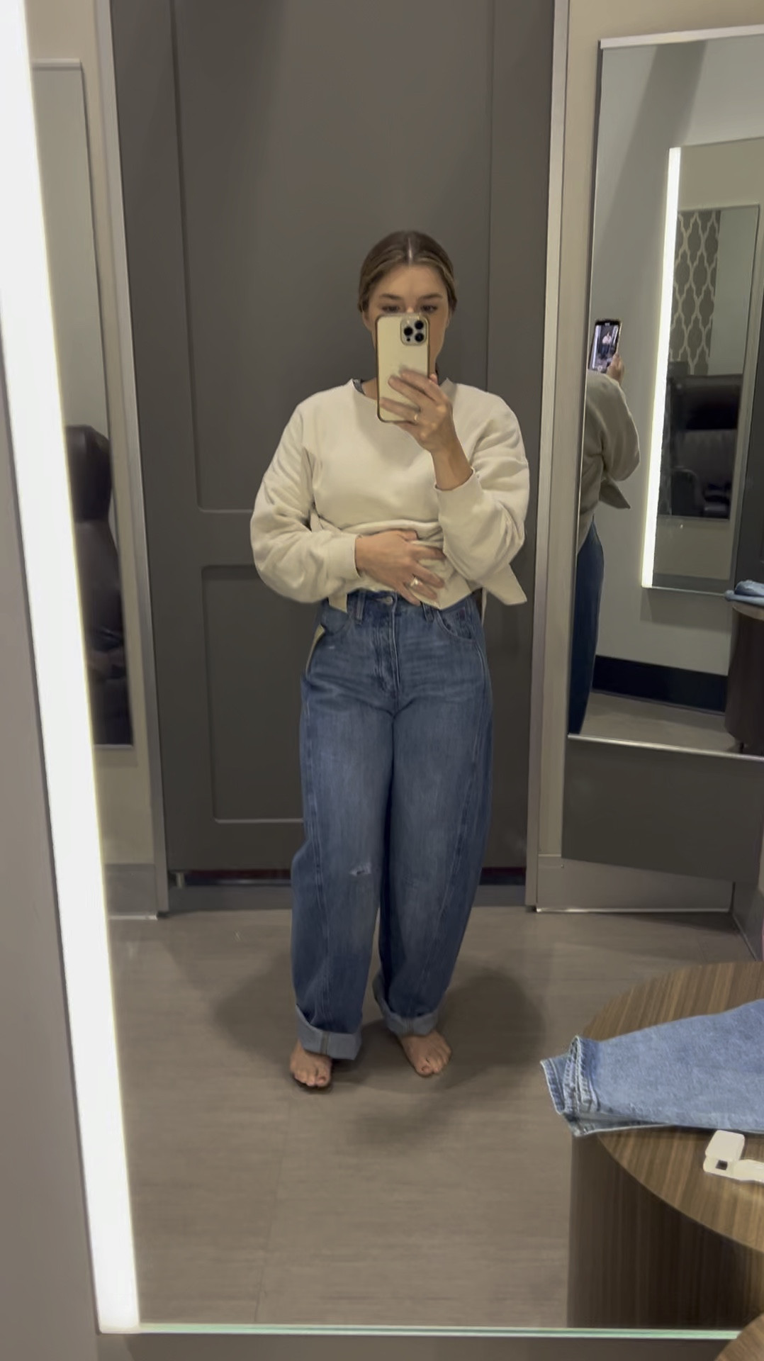 Womens denim and pants are currently 30% off at Target!

These barrel jeans are true to size, I’m wearing a 2. They are long on me, so I rolled them up (I’m 5’2).

Jeans, fall outfit, barrel jeans, denim, back to school, trending, trendy outfit

#LTKBacktoSchool #LTKFindsUnder50 #LTKSeasonal