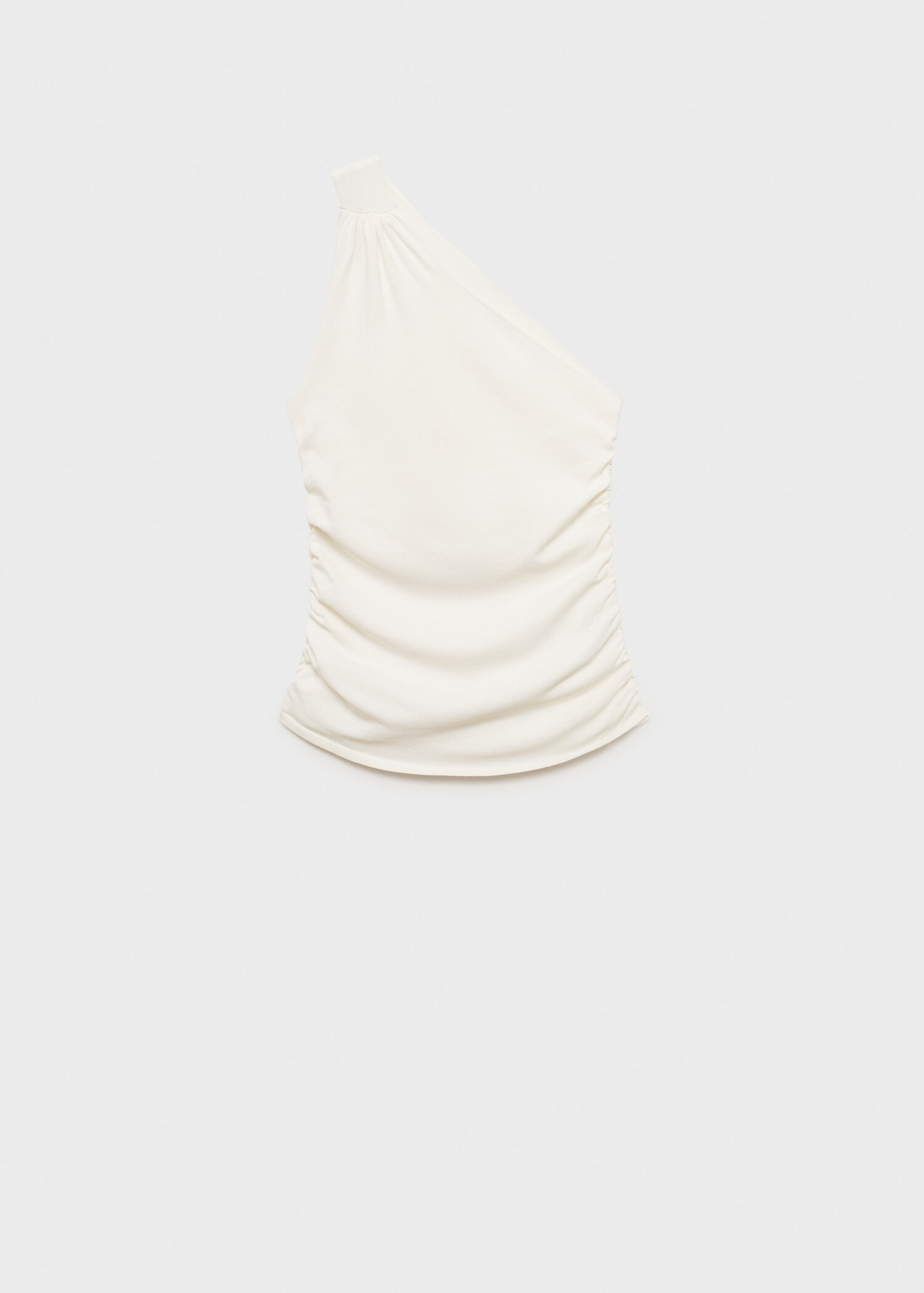 Top met asymmetrisch dessin - Dames | MANGO Nederland | MANGO (NL)