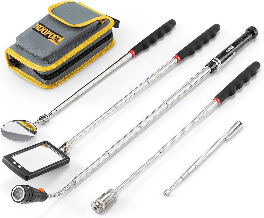 Telescoping Magnetic Pickup Tool Set-Extendable Magnet Flashlight with Inspection Mirror, Birthda... | Amazon (US)