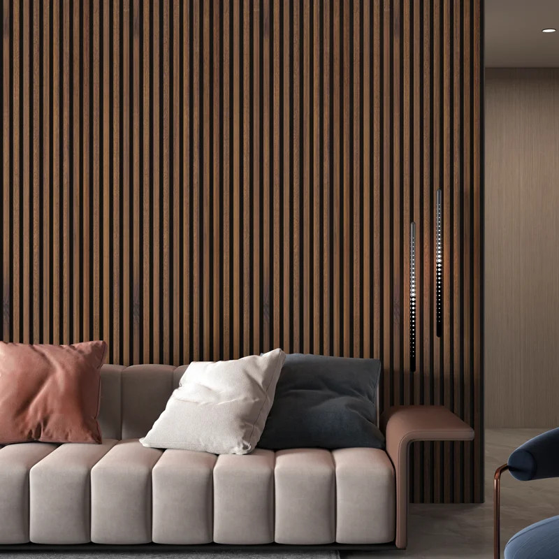 94" L x 24" W Acoustic Wood Wall Paneling, 3D Slat Wood Wall Panels | Wayfair North America