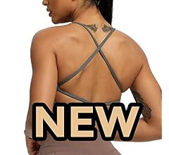 Aoxjox Women's Workout Sports Bras Fitness Backless Padded Ivy Low Impact Bra Yoga Crop Tank Top | Amazon (US)