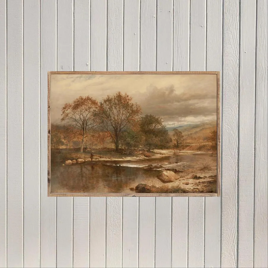 Fishing in Autumn Canvas Printed Sign | Etsy (Global)