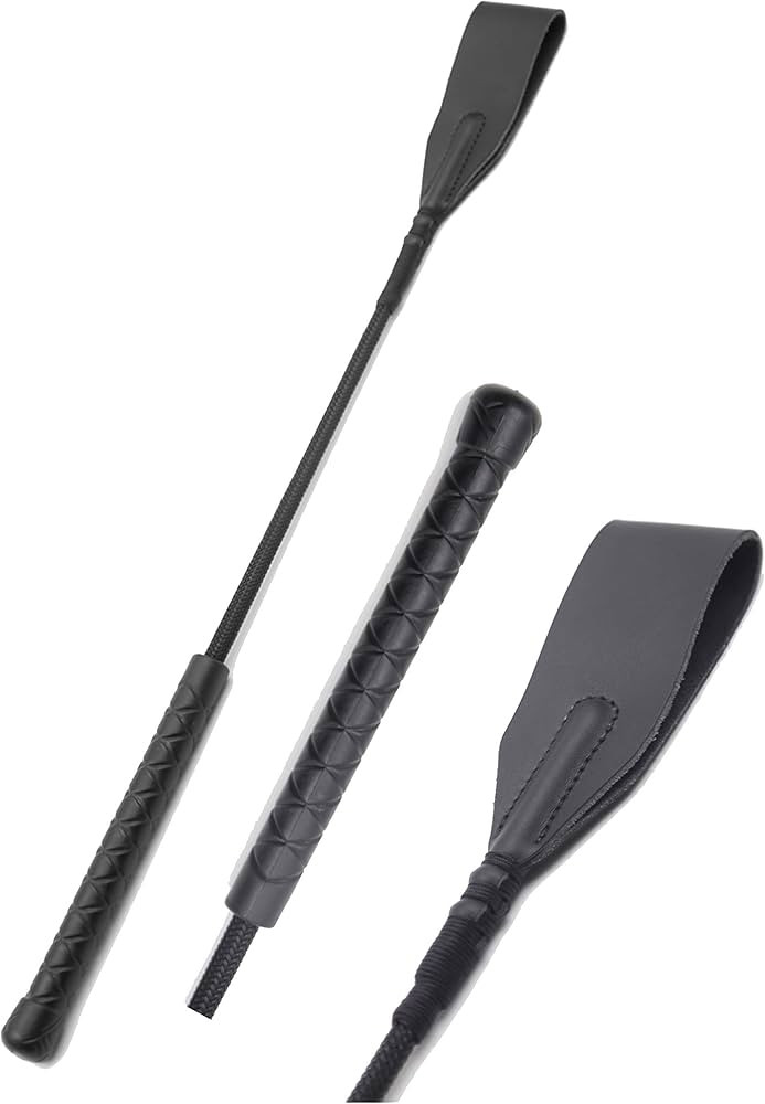 Riding Crop 18" for Horses, Equestrian Riding Crop for Horses, Double Slapper Horse Crop, Black E... | Amazon (US)