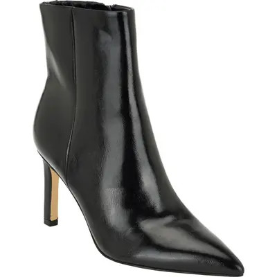 Calvin Klein Chrysta Snake Embossed Faux Leather Bootie in Black at Nordstrom, Size 9 | Nordstrom