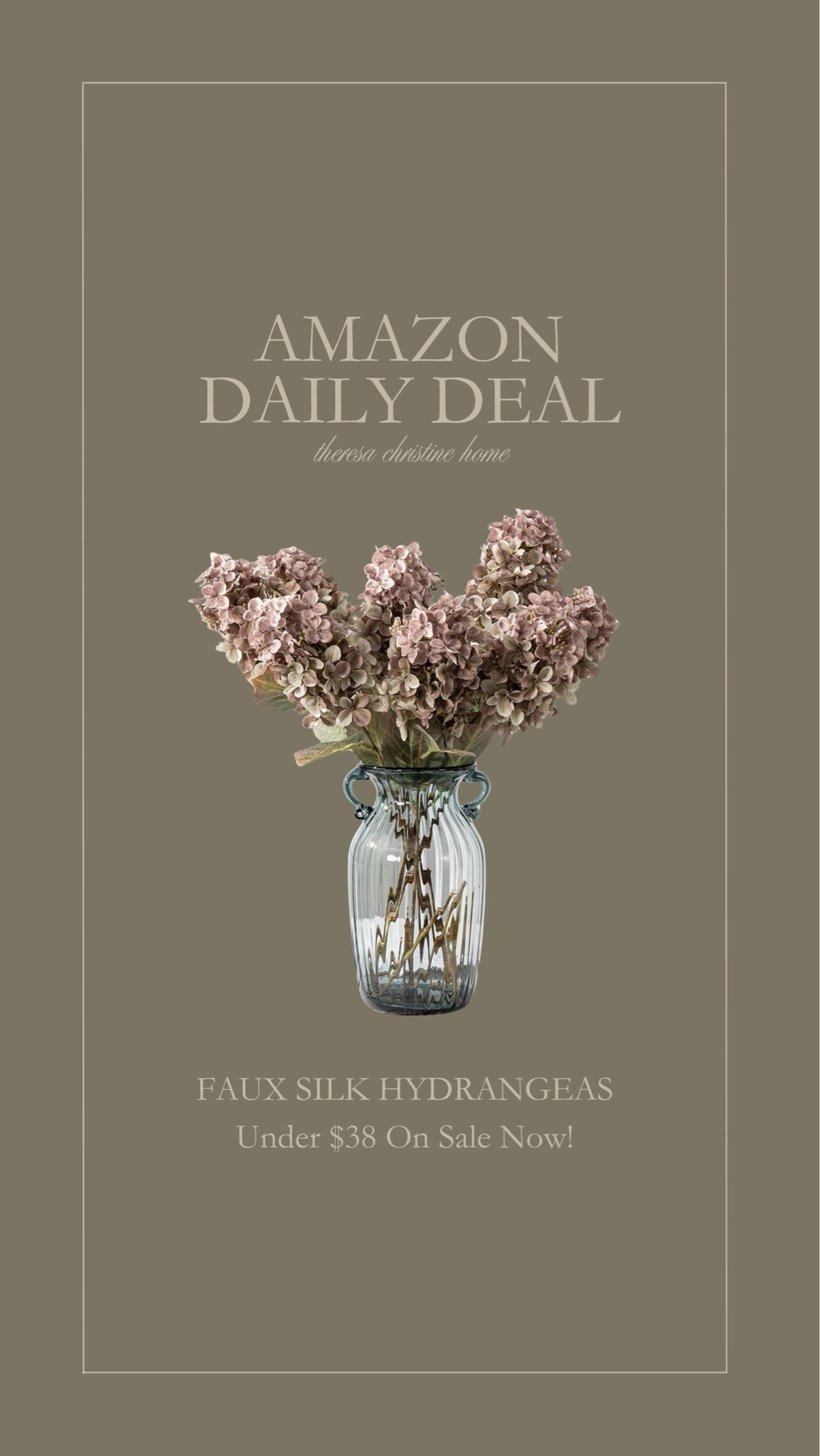 The prettiest silk hydrangea bunch, on sale now at Amazon! 🤍😍