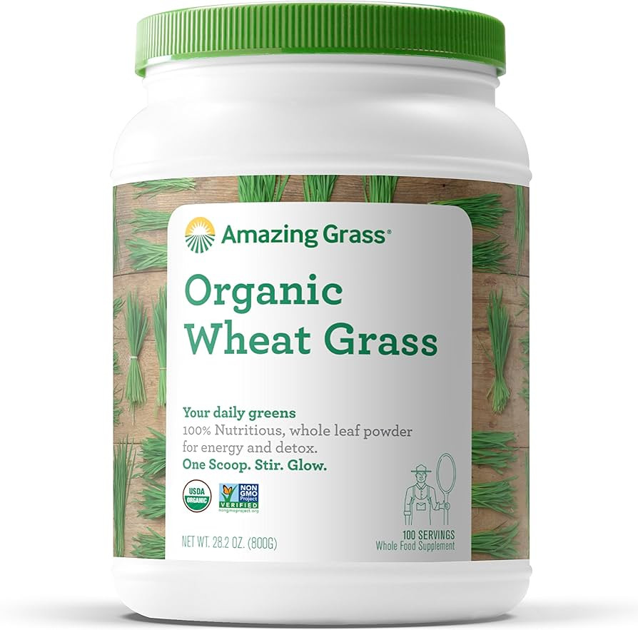 Amazing Grass Wheat Grass Powder: 100% Whole-Leaf Wheat Grass Powder for Energy, Detox & Immunity... | Amazon (US)