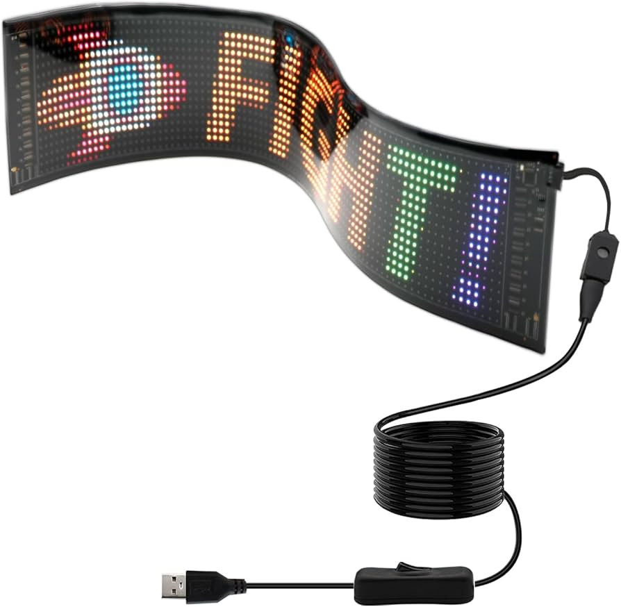 Programmable LED Scrolling Sign - Full Color Display Board with Bluetooth APP Control - Custom Te... | Amazon (US)