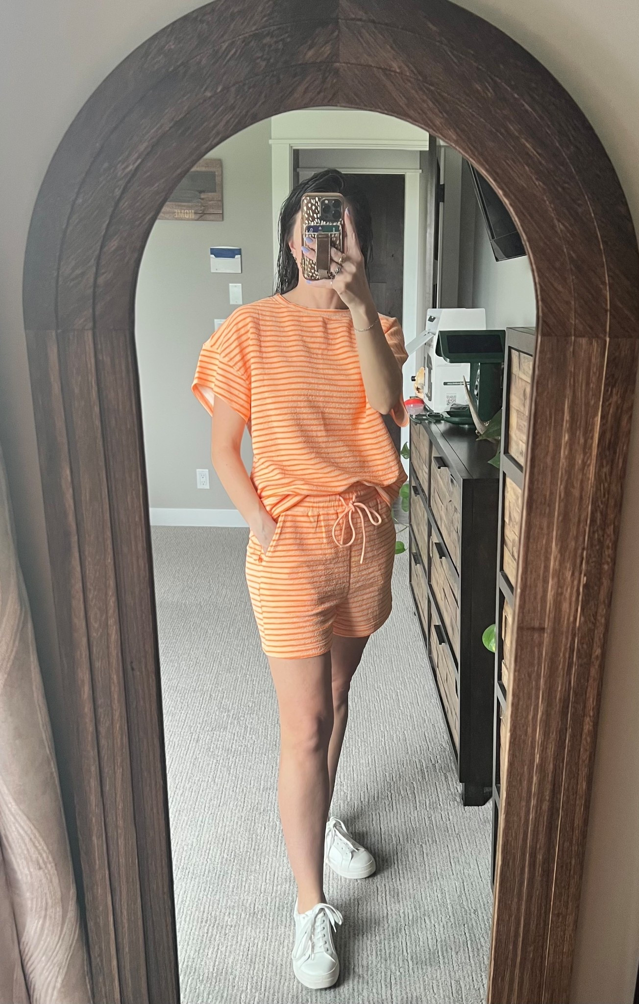 Orange comfy lounge set. 

#cozy #comfy #loungeset #orange #striped

#LTKPetite #LTKOver40 #LTKootd