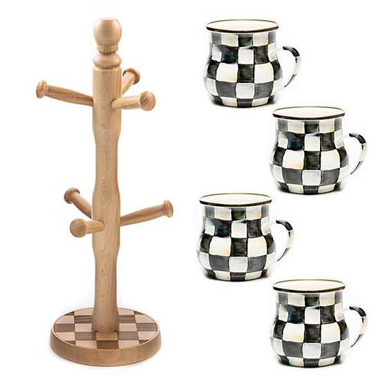 Courtly Check Enamel Mugs & Tower Set | MacKenzie-Childs