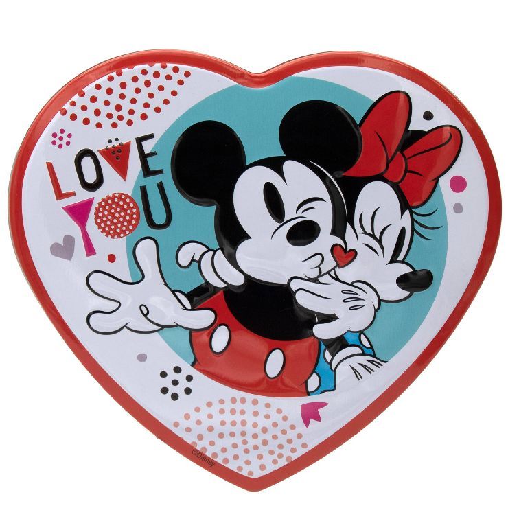 Mickey Minnie Valentine's Heart Tin with Milk Chocolate Hearts - 3.6oz | Target