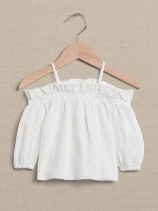 Bria Linen Off-Shoulder Top for Baby + Toddler | Gap (US)