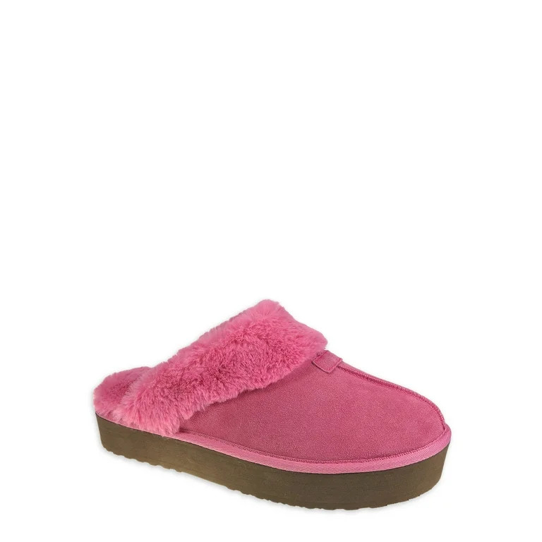 Secret Treasures Women's Genuine Suede Platform Clog | Walmart (US)