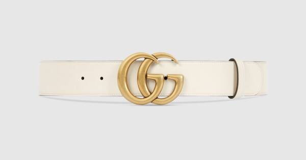 Leather belt with Double G buckle | Gucci (US)