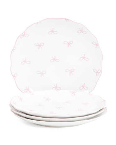 4pk 8in Simply Bow Plates | TJ Maxx