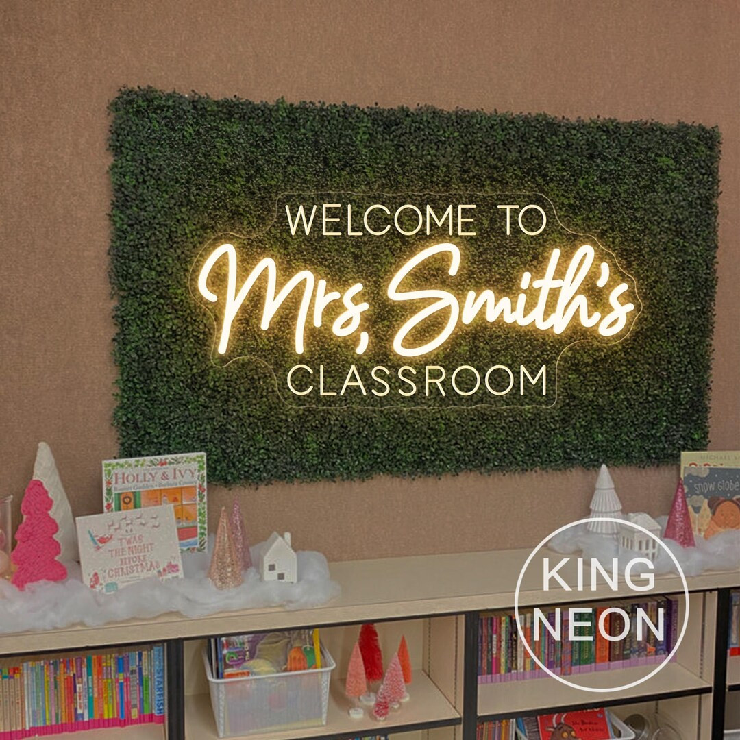Custom Teacher Name Neon Sign,personalized Teacher Name Sign, Welcome Classroom Decor,teacher Wel... | Etsy (US)