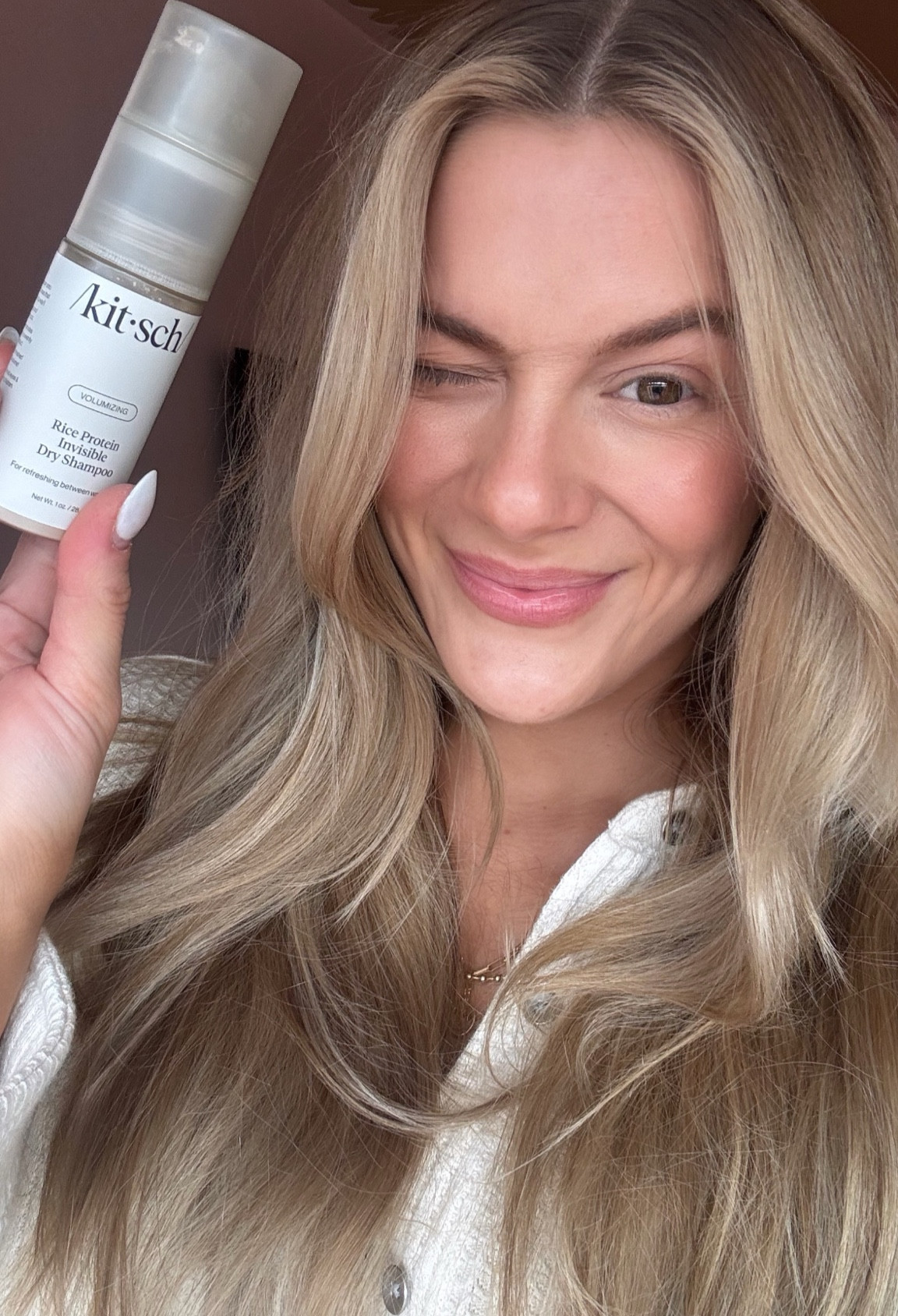 Aerosol free dry shampoo by Kitsch available in transparent and dark so there’s no visible residue no matter the hair color use code sarahrose for 25% off kitsch site wide 

#LTKSaleAlert #LTKBeauty