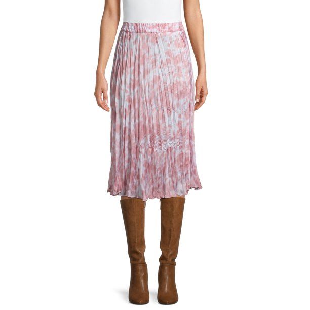 Time and Tru Women's Midi Crinkle Skirt | Walmart (US)