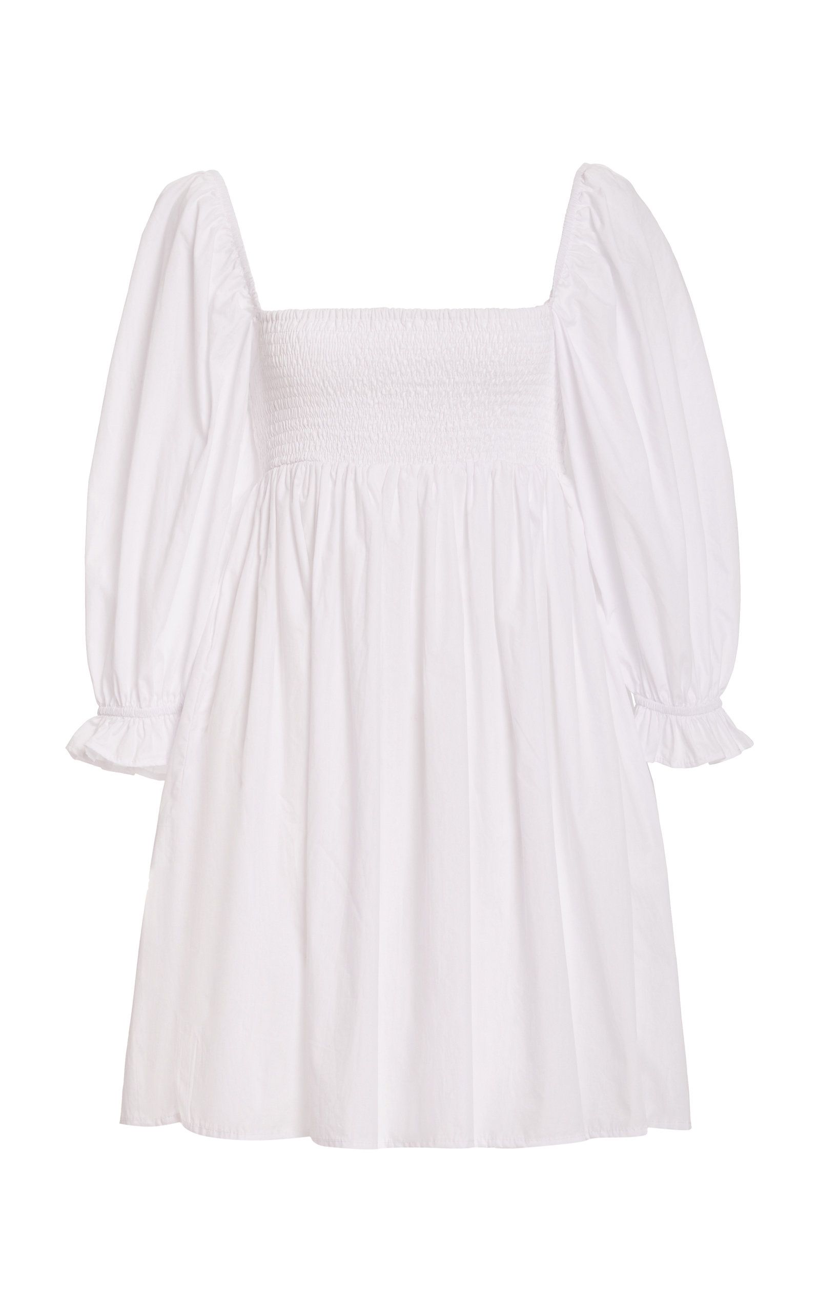 Arles Smocked Cotton Poplin Mini Dress | Moda Operandi (Global)