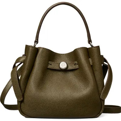 Tory Burch Mini Romy Suede Bucket Bag in Black at Nordstrom | Nordstrom