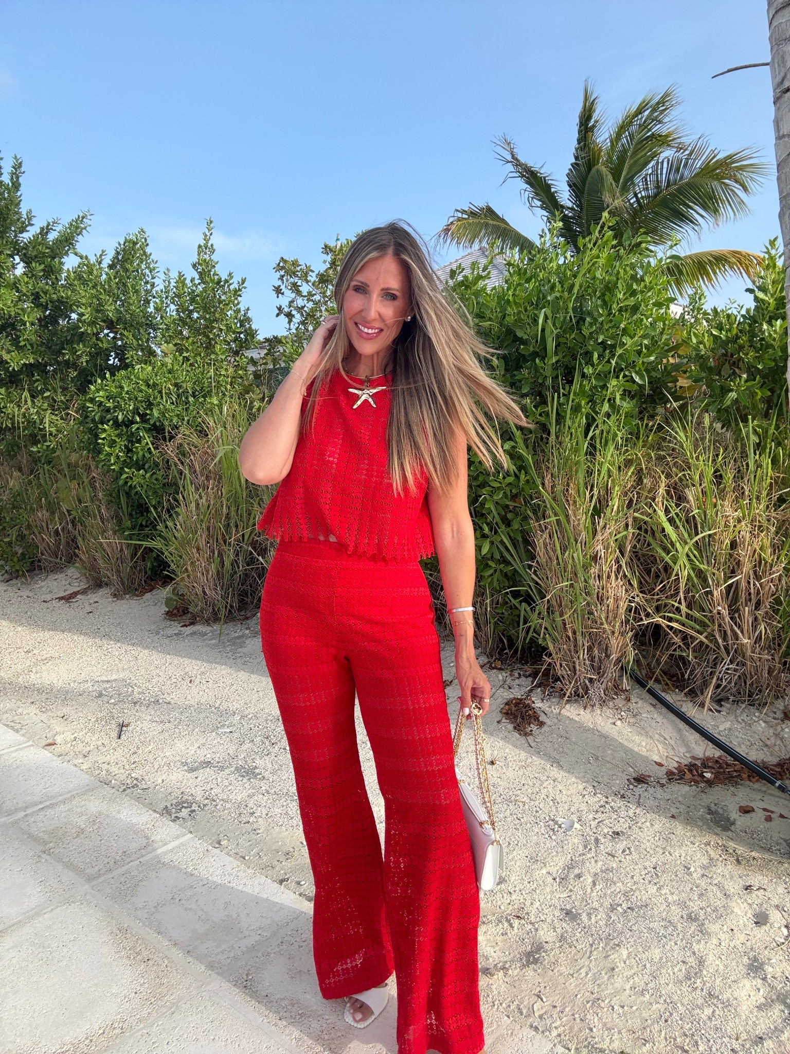 Turks and Caicos dinner outfit 
Sz medium tall pants 
Sz medium tank 

#LTKMidsize #LTKTravel #LTKWedding