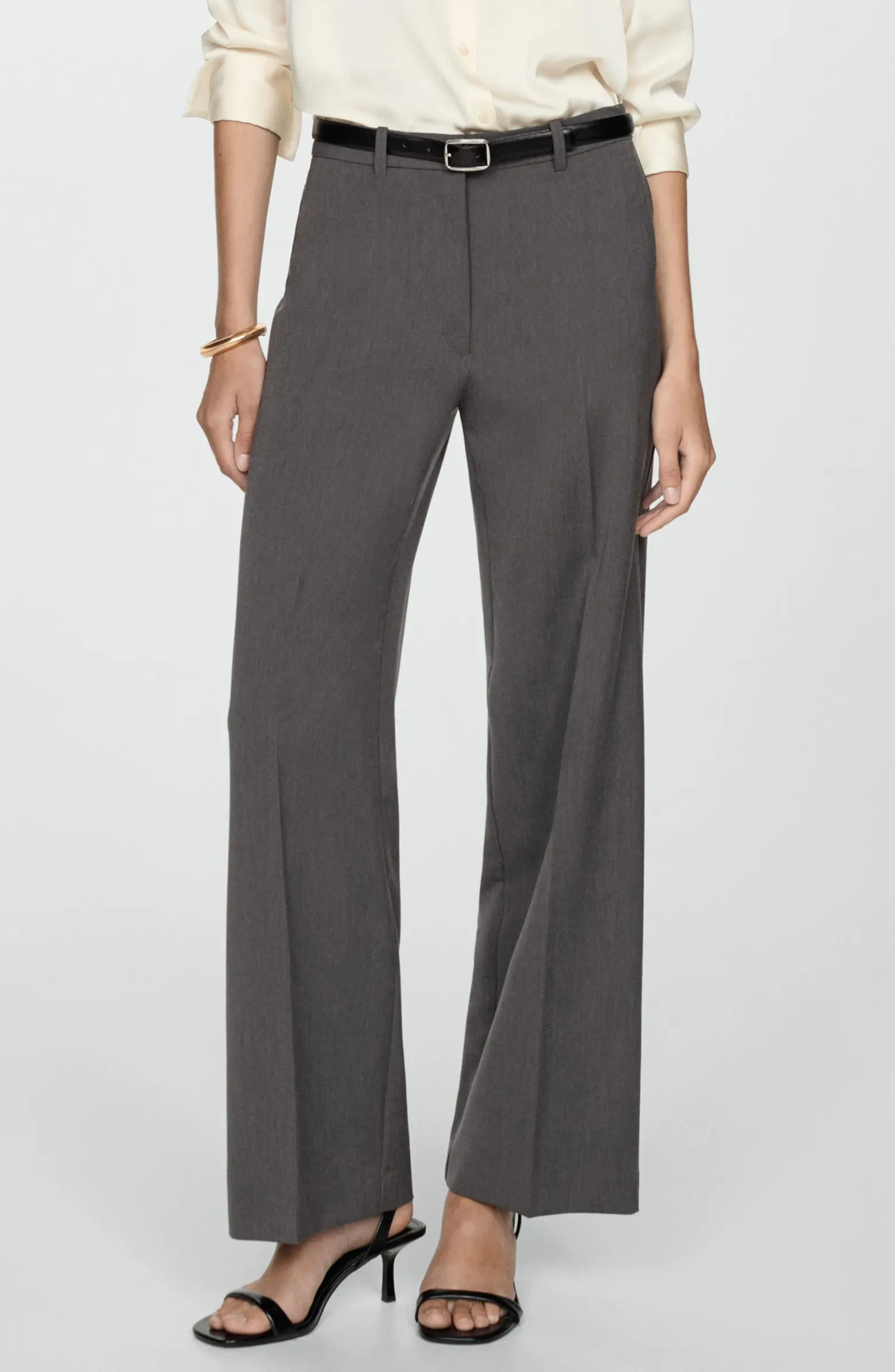 MANGO Pleat Front Straight Leg Pants | Nordstrom | Nordstrom