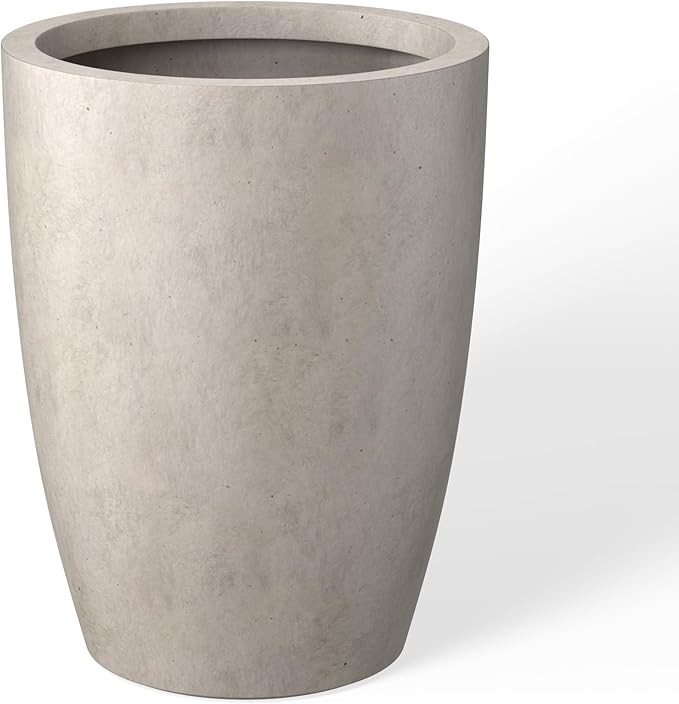 Kante 18.1" H Tall Round Concrete Planter for Outdoor Indoor, Modern Decorative Plant Pots with D... | Amazon (US)
