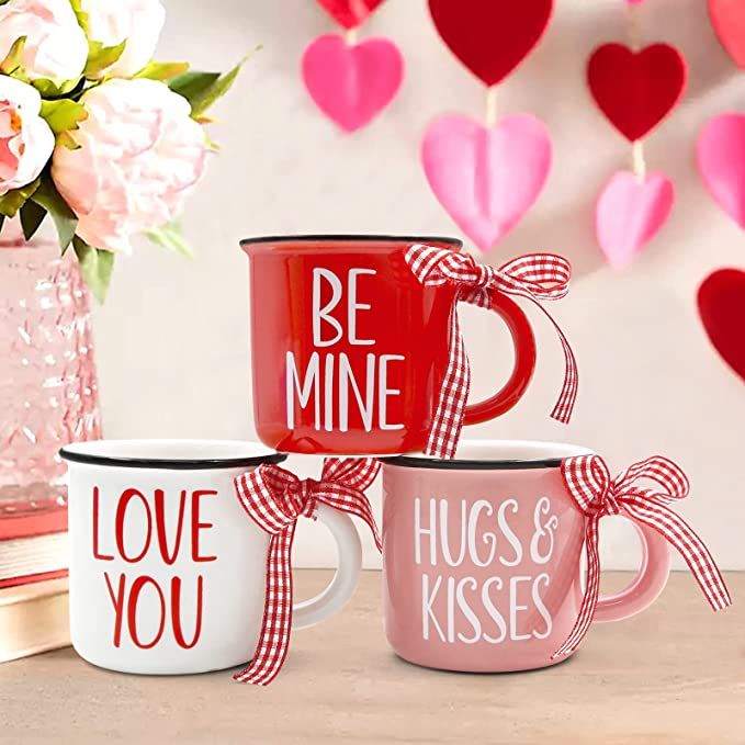 Mini Coffee Mug, Nefelibata Valentine's Day Mini Coffee Cups for Tiered Tray Decor Rustic Home an... | Amazon (US)