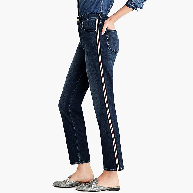 Vintage straight jean with metallic side stripes | J. Crew US