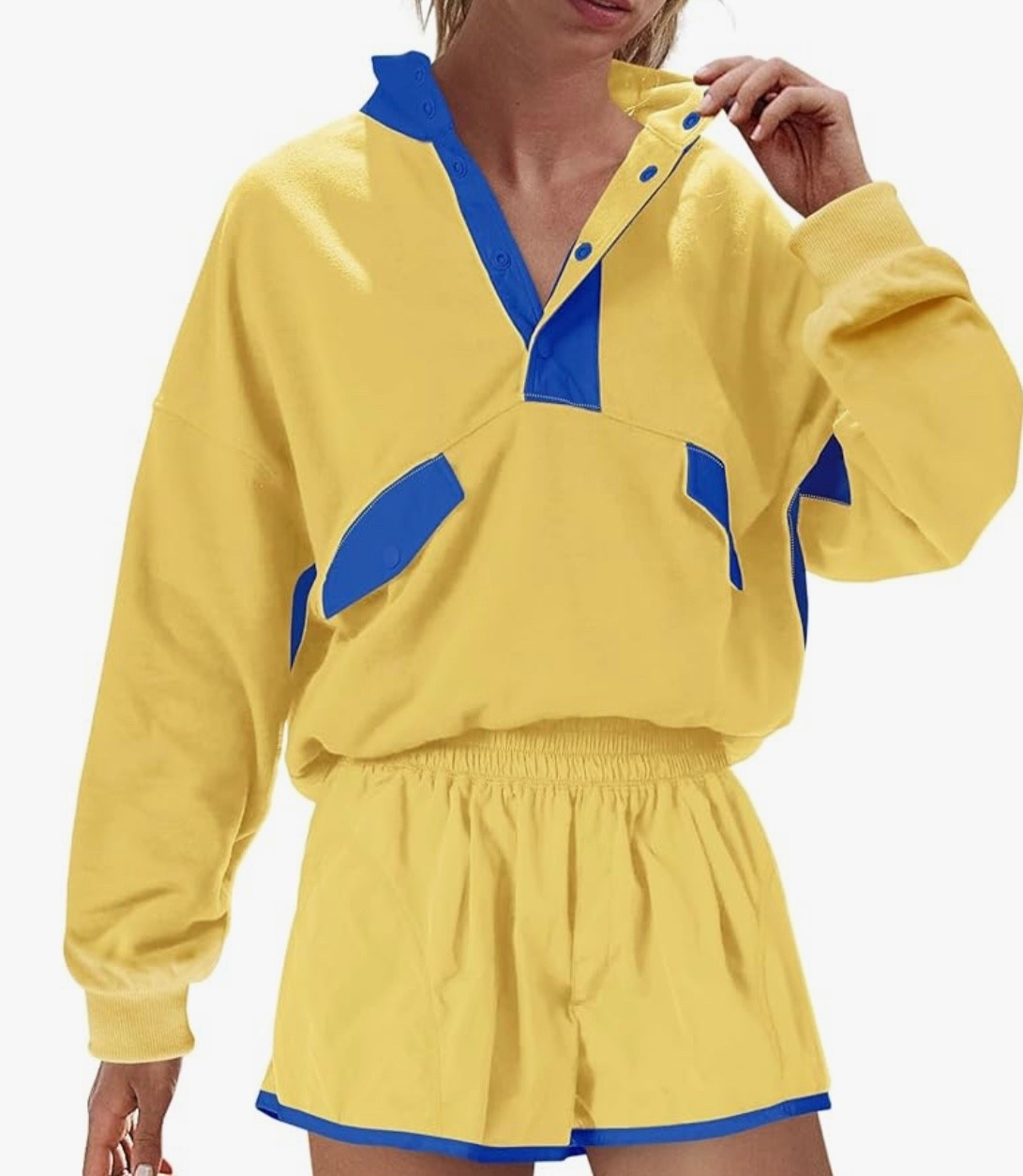 Amazon Womens Workout Sets Short Athletic Set Activewear 2 Piece Outfits Pullover Sweatshirt and Shorts.
More color options!

#LTKActive #LTKSaleAlert #LTKfitnessgoals