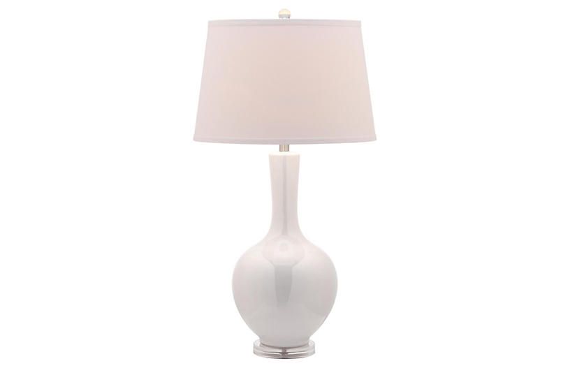 S/2 Blanche Gourd Table Lamps, White | One Kings Lane