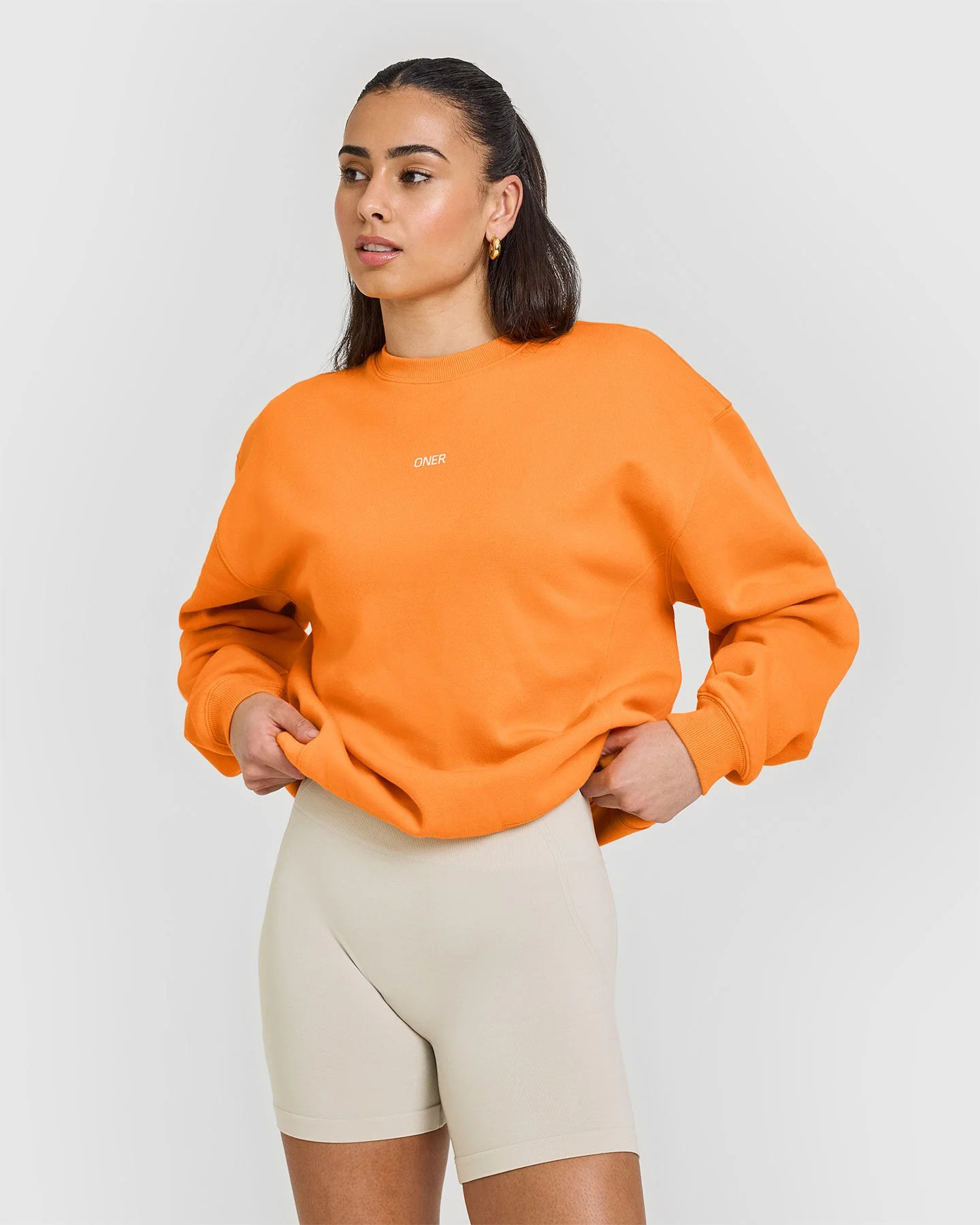 Foundations Raising the Bar Crew Neck Sweatshirt 
 Apricot Orange | Oner Active (UK / US)