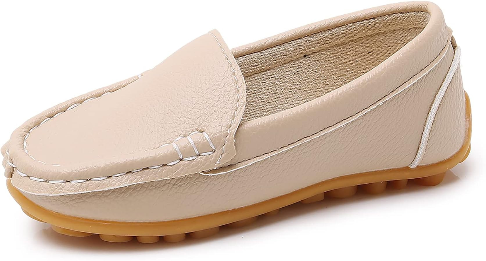 SOFMUO Boys Girls Leather Loafers Slip-On Oxford Flats Boat Dress Schooling Daily Walking Shoes(T... | Amazon (US)
