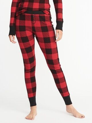 Old Navy Womens Patterned Thermal Sleep Leggings For Women Red Buffalo Plaid Size L | Old Navy US