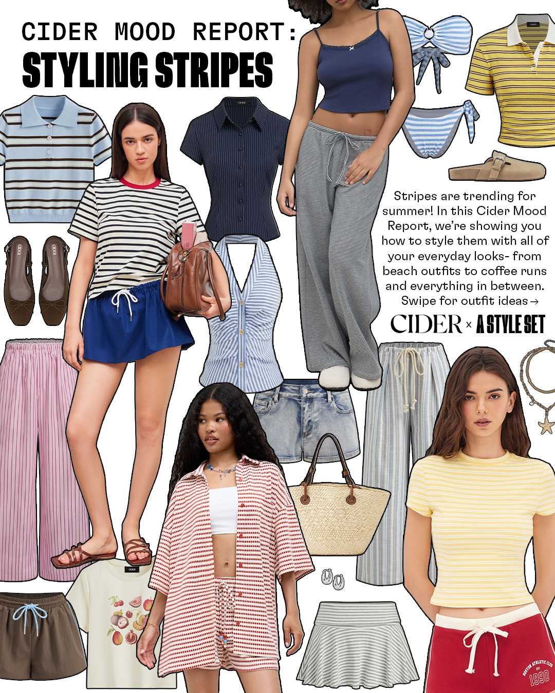 Stripes are trending for summer!
In this @shopcider
Mood Report, we're showing you how to style them with all of your everyday looks. Which outfit would you wear?

#LTKSeasonal #LTKStyleTip