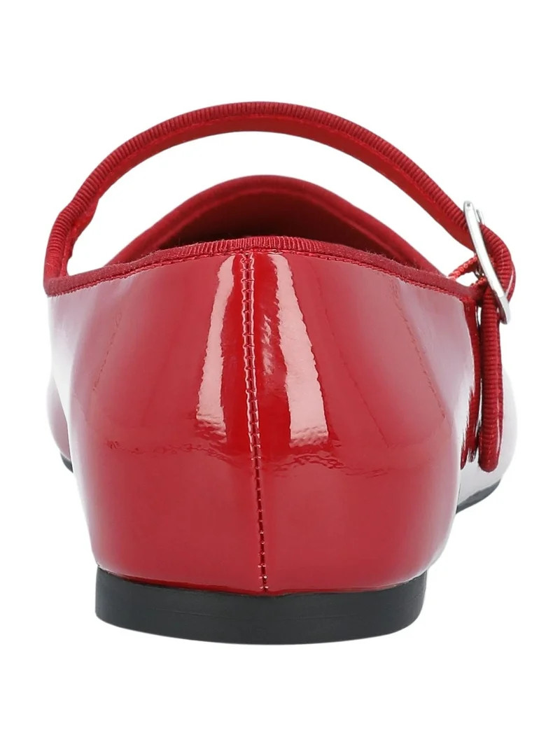 Time and Tru Women's Faux Leather Mary Jane Flats | Walmart (US)