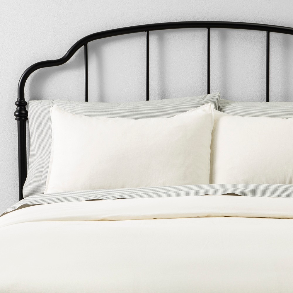 King Duvet Cover Set Linen Blend Sour Cream - Hearth & Hand with Magnolia | Target