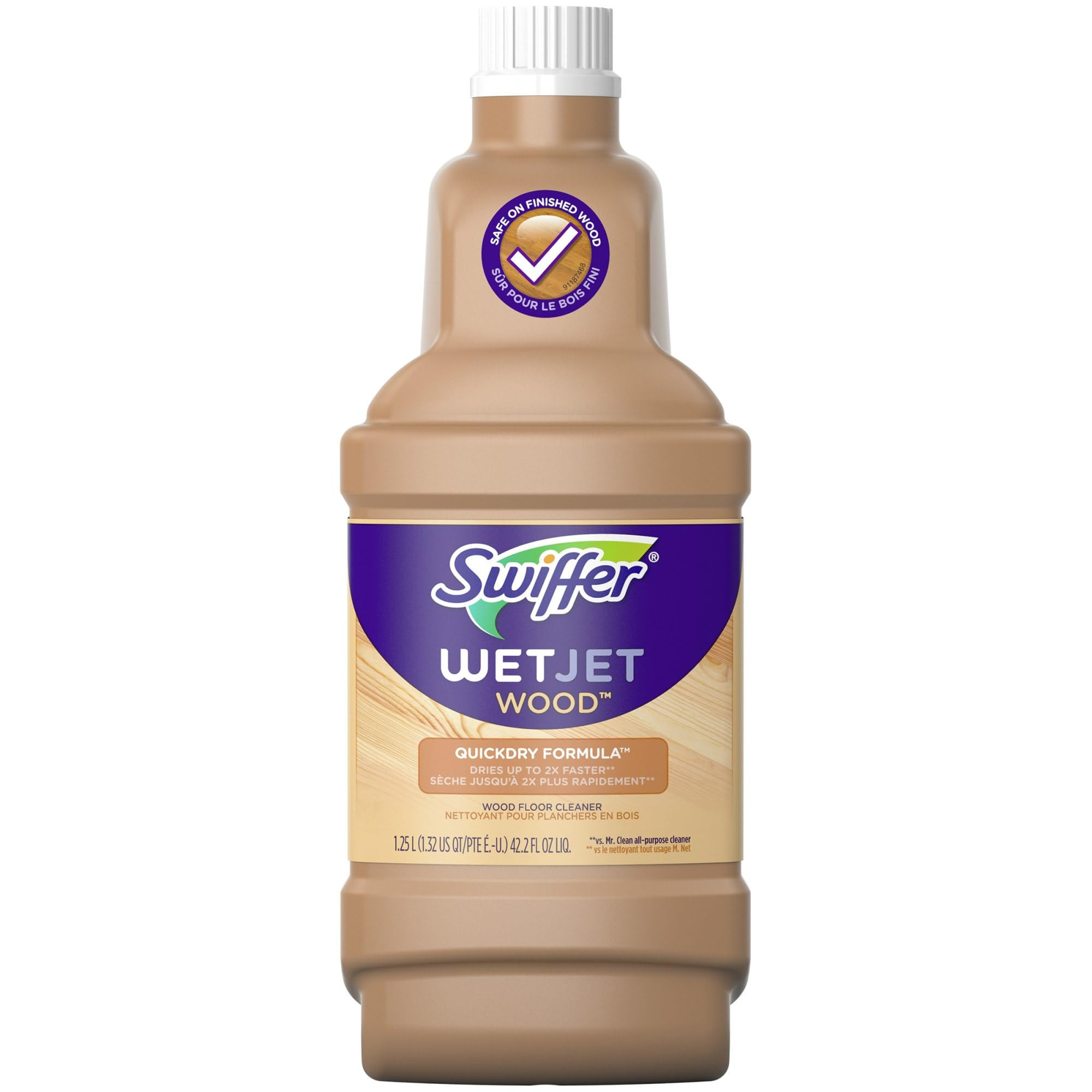 Swiffer WetJet Wood Floor Cleaner Solution Refill, 42.2 fl oz | Amazon (US)